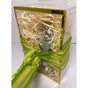 Ornaments to Remember Green and Silver Baby Spoon Unisex Glass Ornament